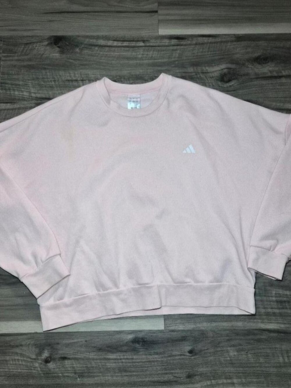 adidas Pink Sweater Crop Large